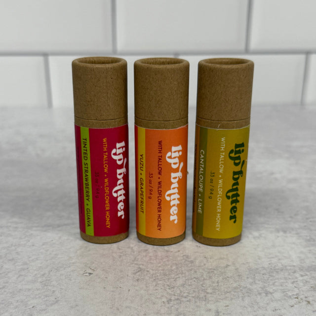 Tinted Strawberry & Guava Tallow Lip Butter by Pasture & Petal