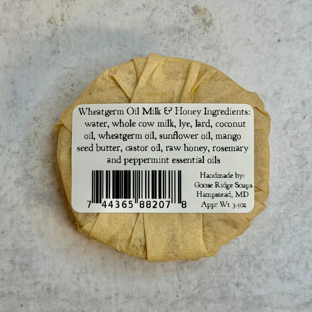 Natural Shampoo Bar-Wheat Germ Oil, Milk, and Honey